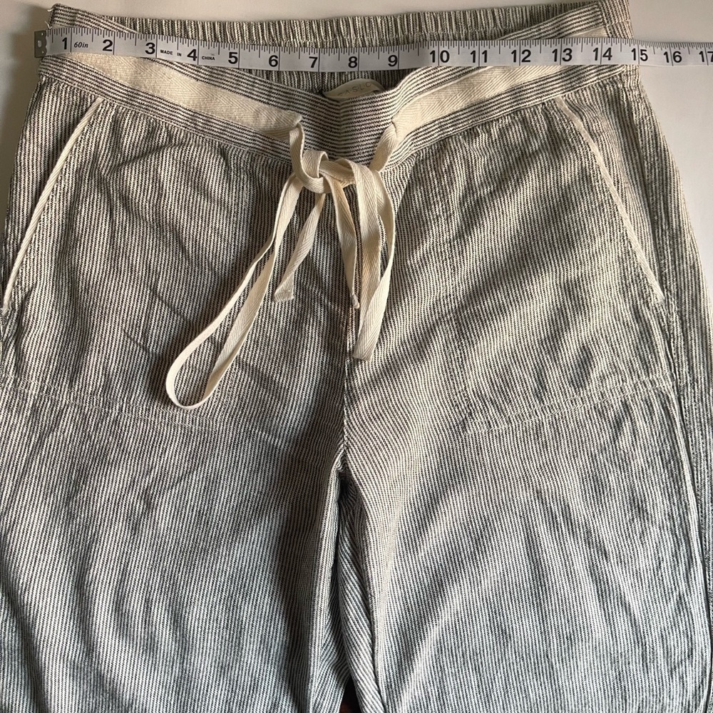 C.A.S.L.O.N Women's gray and withe striped, light and casual Sz Small - Picture 3 of 10